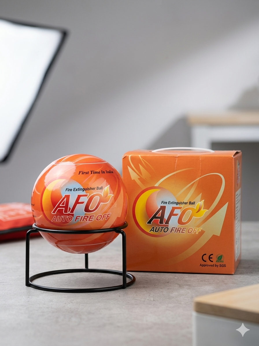 AFO Auto Fire Extinguisher Ball With Mounting Stand & Box - Automatic Fire Suppressant