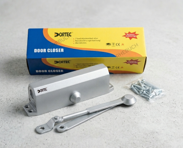 DORTEC Silver Hydraulic Door Closer with Adjustable Speed Control