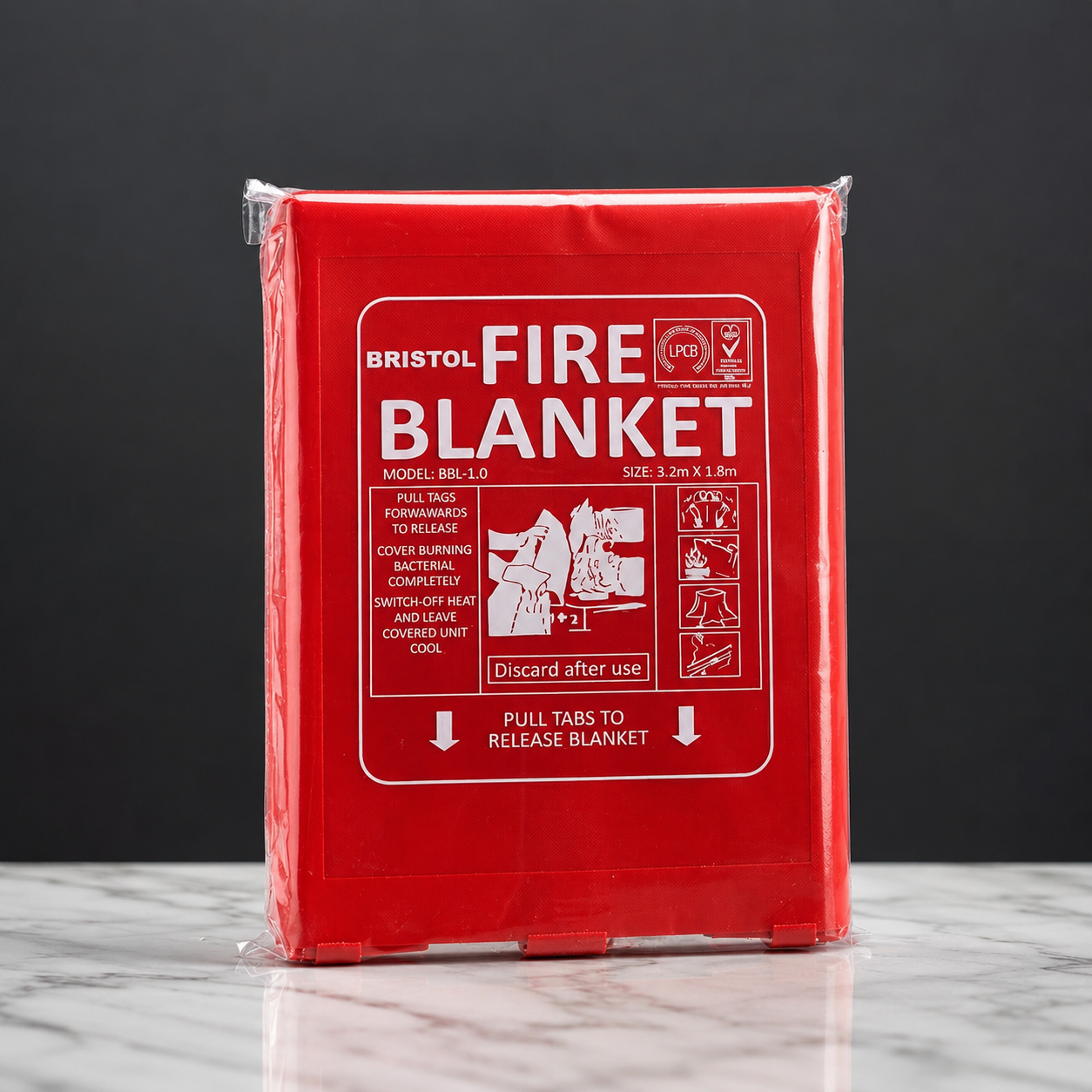 Heavy-Duty Fire Blanket – Emergency Kitchen & Workplace Safety Blanket